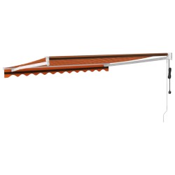 Auvent rétractable automatique orange et marron 3x2,5 m 558549558549