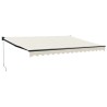 Auvent rétractable crème 4x3 m tissu et aluminium 558550558550