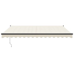 Auvent rétractable crème 4x3 m tissu et aluminium 558550558550