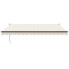 Auvent rétractable crème 4x3 m tissu et aluminium 558550558550