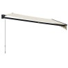Auvent rétractable crème 4x3 m tissu et aluminium 558550558550