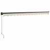 Auvent rétractable crème 4x3 m tissu et aluminium 558550558550