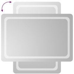 Miroir de salle de bain à LED 60x90 cm 558551558551