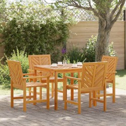 Ensemble de salle à manger pour jardin 5 pcs Marron 558552558552