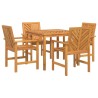 Ensemble de salle à manger pour jardin 5 pcs Marron 558552558552