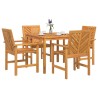 Ensemble de salle à manger pour jardin 5 pcs Marron 558552558552