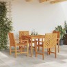 Ensemble de salle à manger pour jardin 5 pcs Marron 558552558552