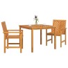 Ensemble de salle à manger pour jardin 3 pcs Marron 558553558553
