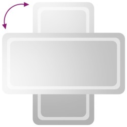 Miroir de salle de bain à LED 50x100 cm 558555558555