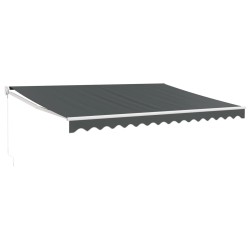 Auvent rétractable anthracite 4x3 m tissu et aluminium 558559558559