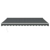 Auvent rétractable anthracite 4x3 m tissu et aluminium 558559558559