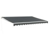 Auvent rétractable anthracite 4,5x3 m tissu et aluminium 558567558567