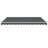 Auvent rétractable anthracite 4,5x3 m tissu et aluminium 558567558567