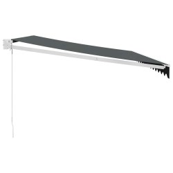 Auvent rétractable anthracite 4,5x3 m tissu et aluminium 558567558567