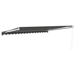 Auvent rétractable anthracite 4,5x3 m tissu et aluminium 558567558567