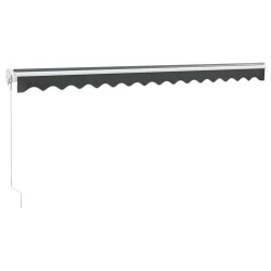 Auvent rétractable anthracite 4,5x3 m tissu et aluminium 558567558567