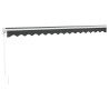 Auvent rétractable anthracite 4,5x3 m tissu et aluminium 558567558567