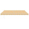 Auvent rétractable jaune et blanc 4x3 m tissu et aluminium 558568558568