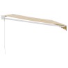 Auvent rétractable jaune et blanc 4x3 m tissu et aluminium 558568558568