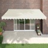 Auvent rétractable crème 4,5x3 m tissu et aluminium 558569558569