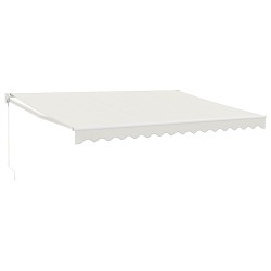 Auvent rétractable crème 4,5x3 m tissu et aluminium 558569558569