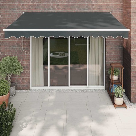 Auvent rétractable automatique anthracite 3,5x2,5 m 558587558587