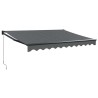 Auvent rétractable anthracite 3x2,5 m tissu et aluminium 558588558588