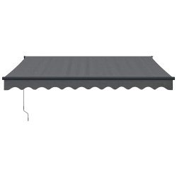 Auvent rétractable anthracite 3x2,5 m tissu et aluminium 558588558588