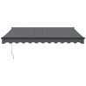 Auvent rétractable anthracite 3x2,5 m tissu et aluminium 558588558588
