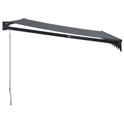 Auvent rétractable anthracite 3x2,5 m tissu et aluminium 558588558588