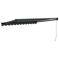 Auvent rétractable anthracite 3x2,5 m tissu et aluminium 558588558588