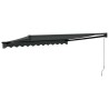 Auvent rétractable anthracite 3x2,5 m tissu et aluminium 558588558588