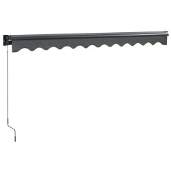 Auvent rétractable anthracite 3x2,5 m tissu et aluminium 558588558588