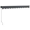 Auvent rétractable anthracite 3x2,5 m tissu et aluminium 558588558588