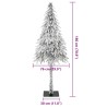 Sapin de Noël artificiel avec support Blanc 76 x 76 x 180 cm 558592558592