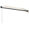 Auvent rétractable crème 5x3 m tissu et aluminium 558595558595