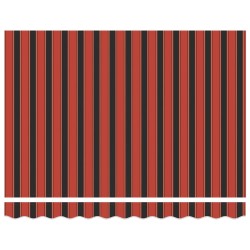 Auvent rétractable orange et marron 3,5x2,5m tissu et aluminium 558596558596