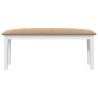 Banc 110 cm blanc bois massif caoutchouc 558599558599