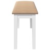 Banc 110 cm blanc bois massif caoutchouc 558599558599