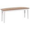 Banc 110 cm blanc bois massif caoutchouc 558599558599