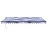 Auvent rétractable automatique bleu et blanc 5x3 m 558601558601
