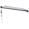 Auvent rétractable automatique bleu et blanc 5x3 m 558601558601