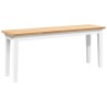 Banc 110 cm blanc bois massif caoutchouc 558604558604