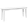 Banc 110 cm blanc bois massif caoutchouc 558605558605