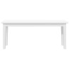 Banc 110 cm blanc bois massif caoutchouc 558605558605