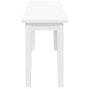 Banc 110 cm blanc bois massif caoutchouc 558605558605