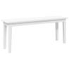 Banc 110 cm blanc bois massif caoutchouc 558605558605
