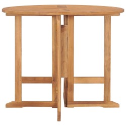Table à dîner pliable de jardin Ø90x75 cm Bois de teck solide 558606558606
