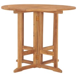 Table à dîner pliable de jardin Ø90x75 cm Bois de teck solide 558606558606