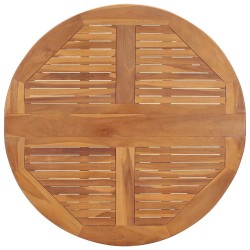 Table à dîner pliable de jardin Ø90x75 cm Bois de teck solide 558606558606
